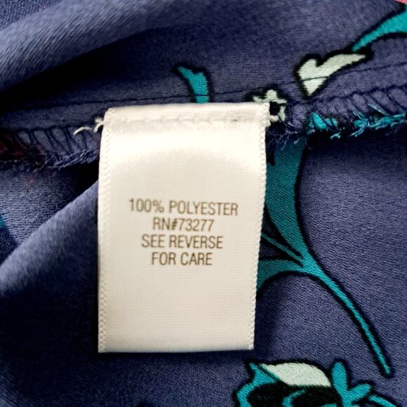 Dana Buchman Button Up Paisley Print Top - Picture 4 of 8